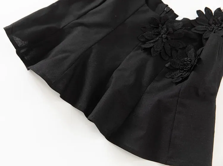 Charlotte Spaghetti Strap Appliques Backless Short Top   Long Skirt High Street 2-piece set