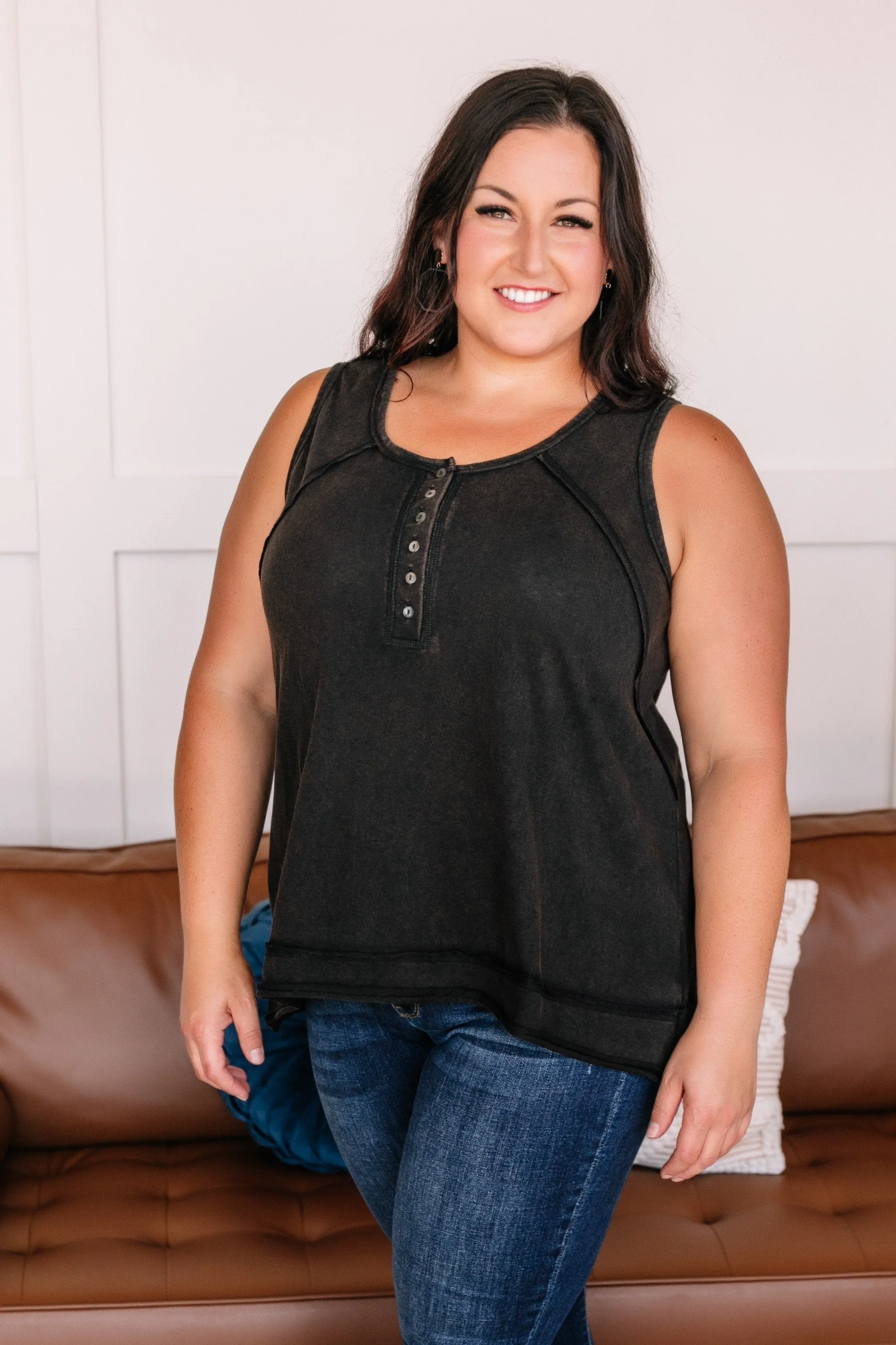 Chart A New Course Mineral Wash Sleeveless Top