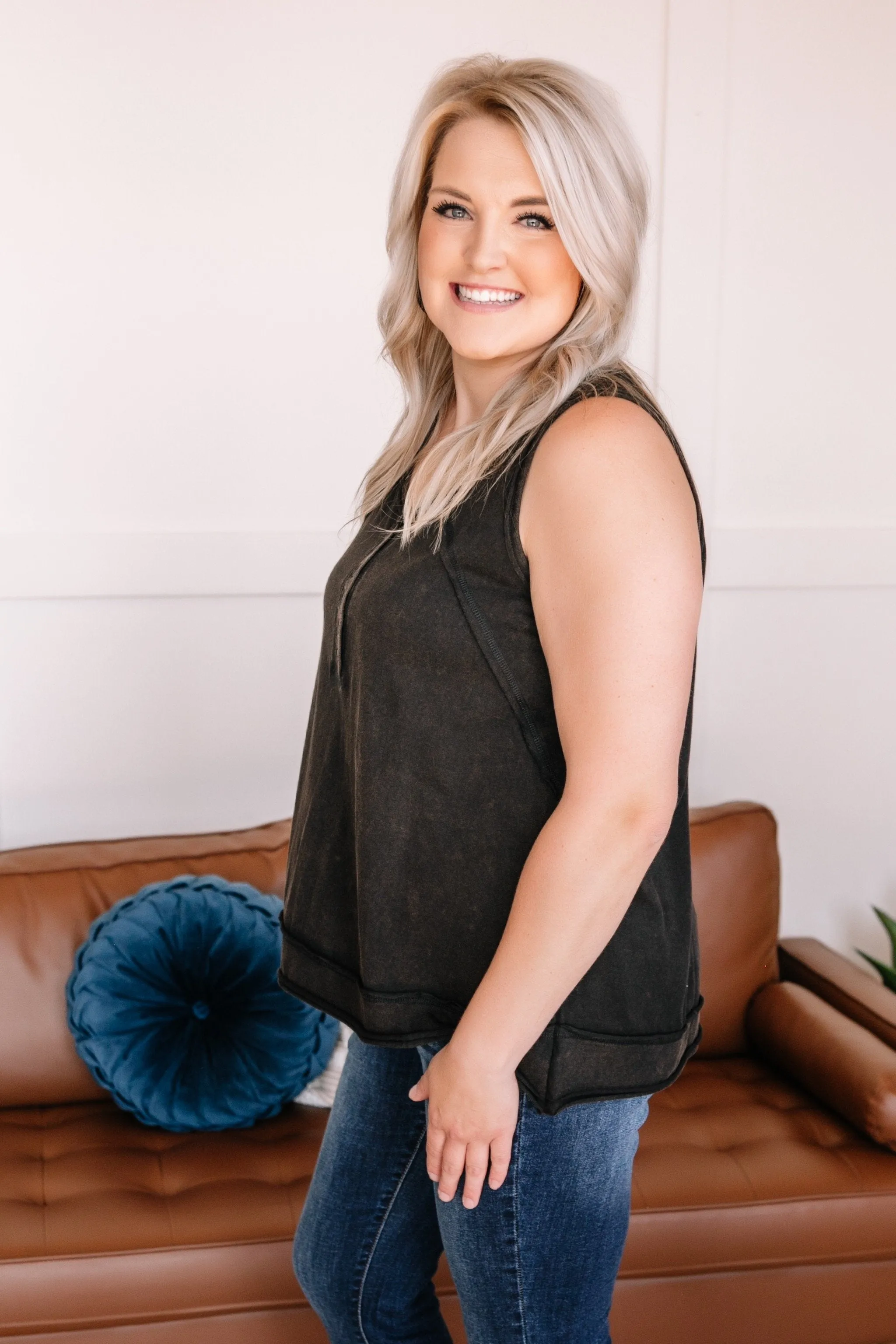 Chart A New Course Mineral Wash Sleeveless Top