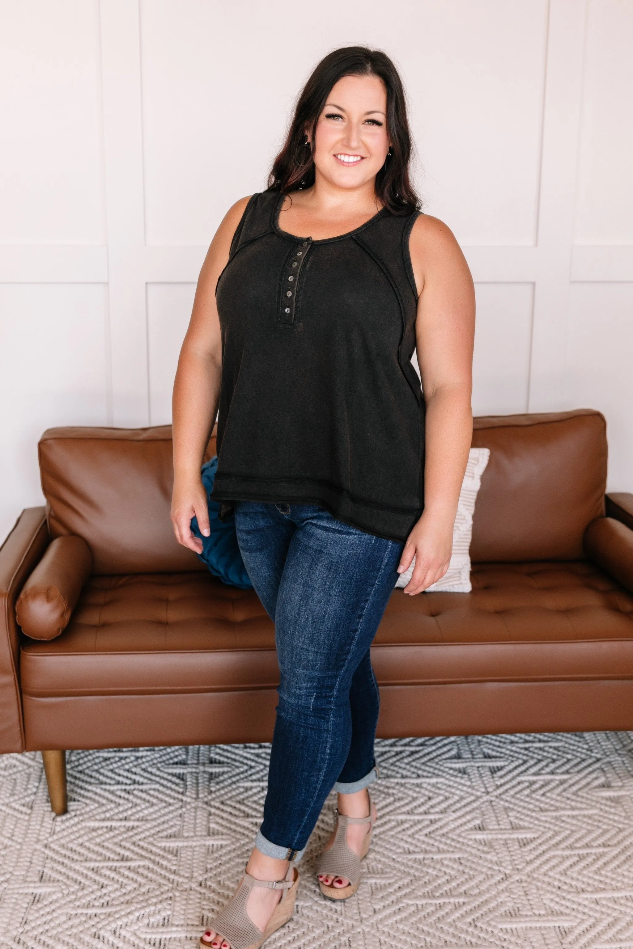Chart A New Course Mineral Wash Sleeveless Top