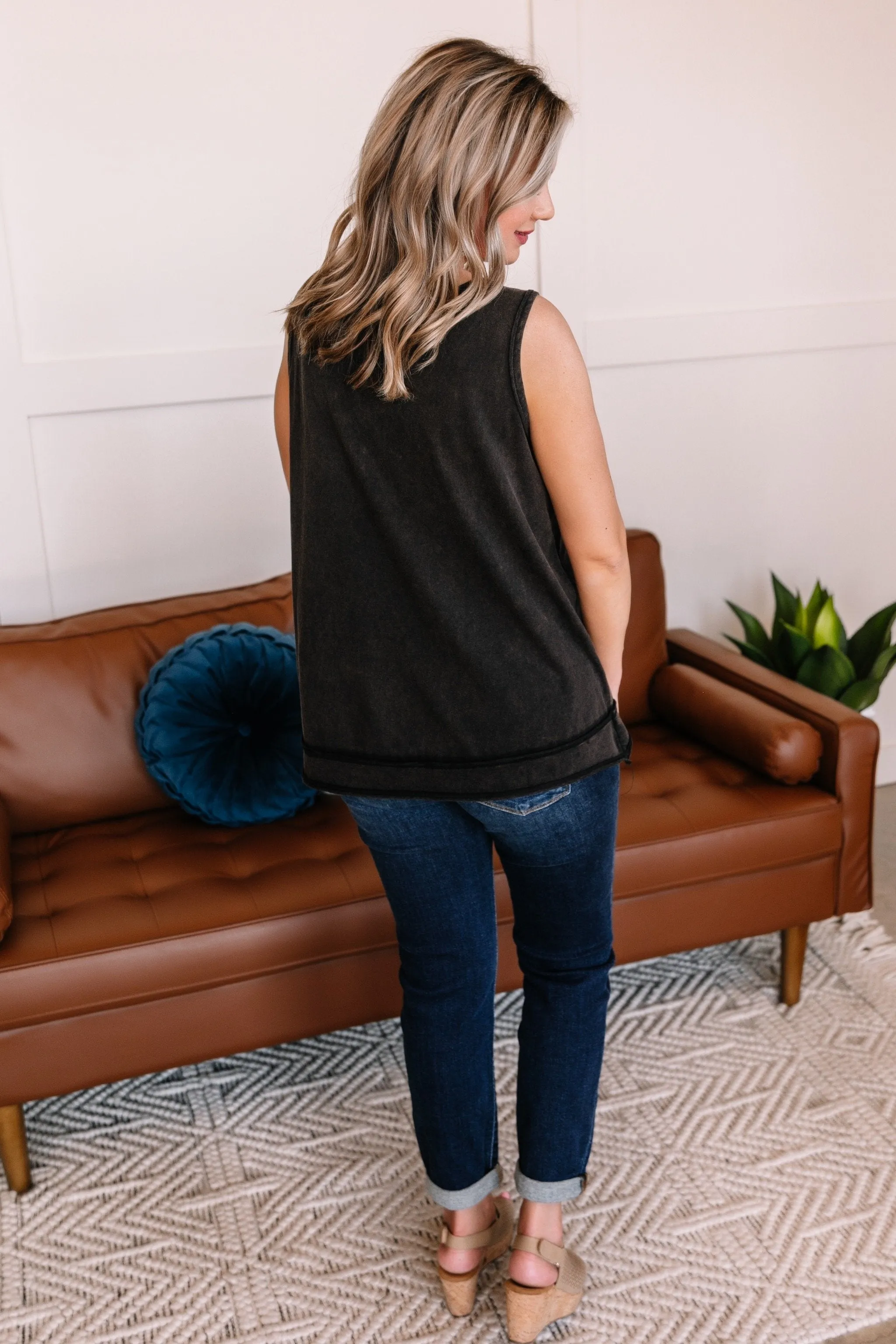 Chart A New Course Mineral Wash Sleeveless Top