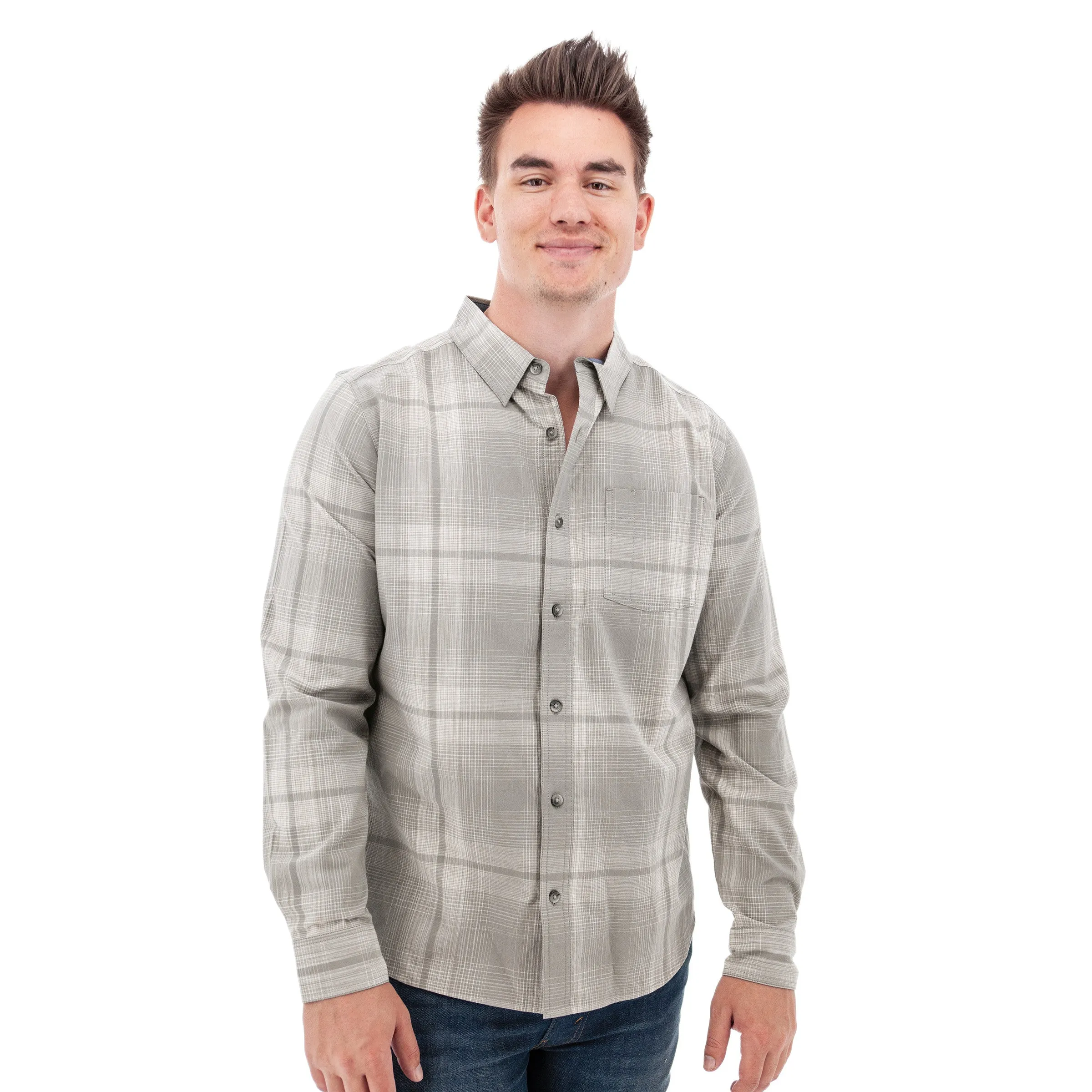 Chase Organic Hidden Button-Down Shirt - A15652