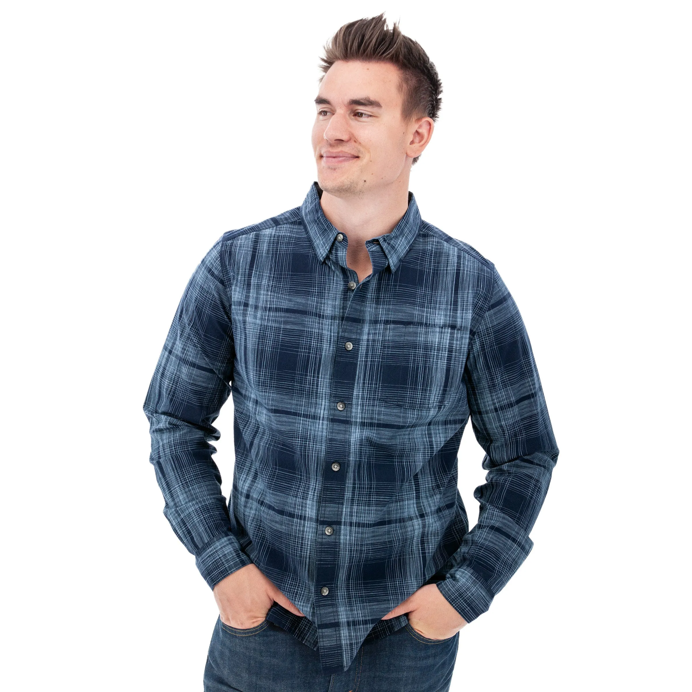 Chase Organic Hidden Button-Down Shirt - A15652