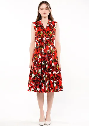 Claire Dress Shirt Collar Sleeveless Cotton Stretch (Anemone Fokker Small White)