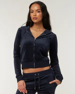 Classic Velour Robertson Zip Hoodie Night Sky
