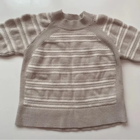 Club Monaco Striped Raglan Wool Knit Crewneck Sweater Size Small