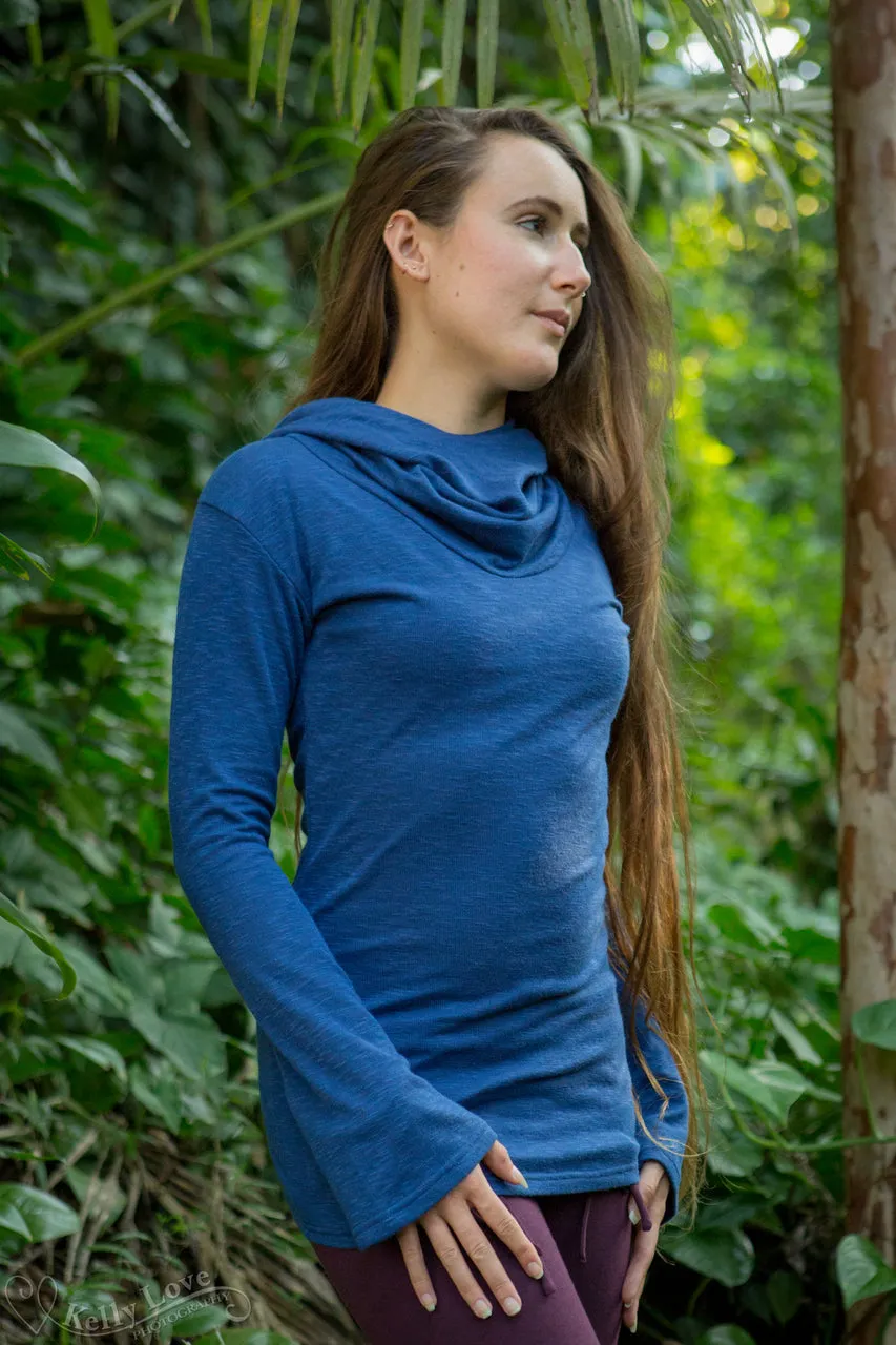 Cotton Long Neck Cowl Hoodie