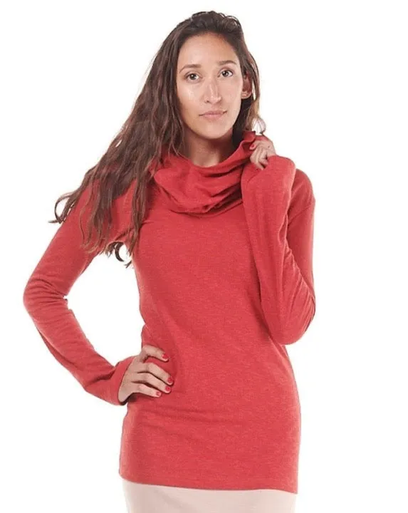 Cotton Long Neck Cowl Hoodie