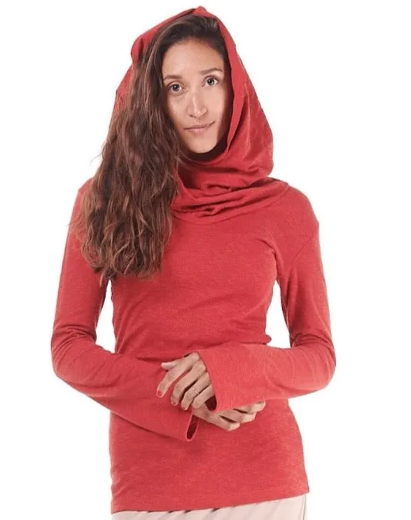 Cotton Long Neck Cowl Hoodie