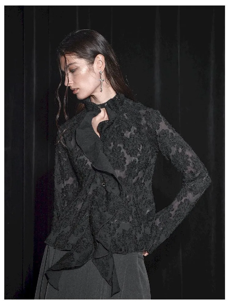 Court Style Button Down Blouse【s0000005465】
