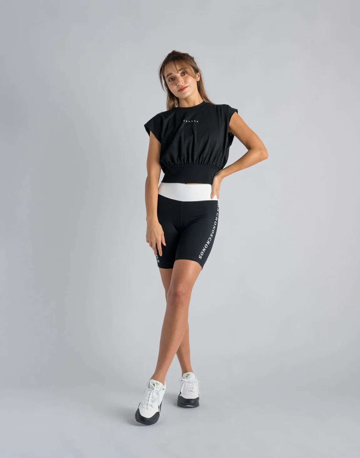 CRONOS WOMEN LOGO SLEEVELESS【BLACK】