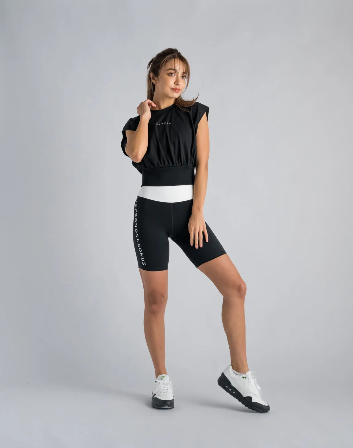 CRONOS WOMEN LOGO SLEEVELESS【BLACK】