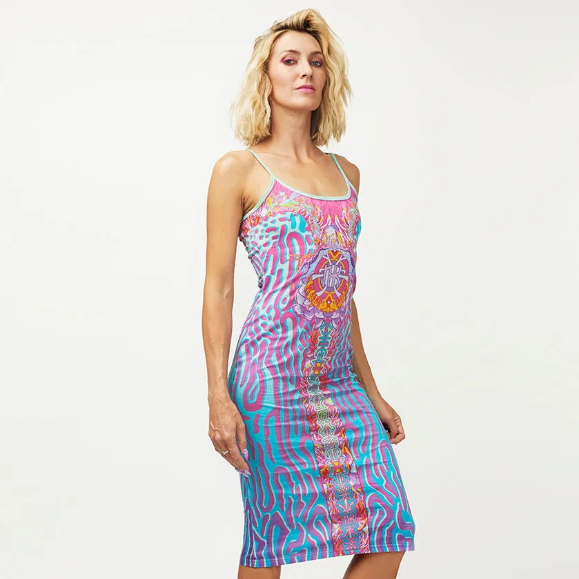 CRYPTIC FREQUENCY 100% COTTON MAXI DRESS
