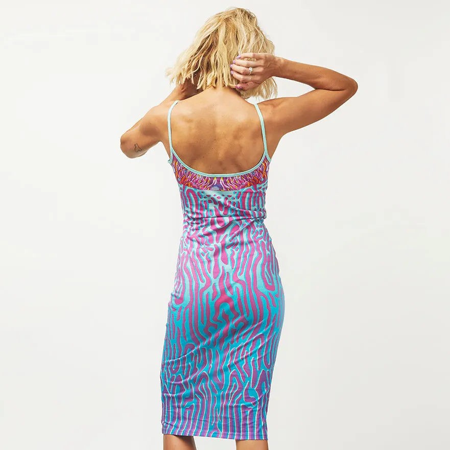 CRYPTIC FREQUENCY 100% COTTON MAXI DRESS