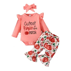 Cutest Halloween Pink Pumpkin Romper