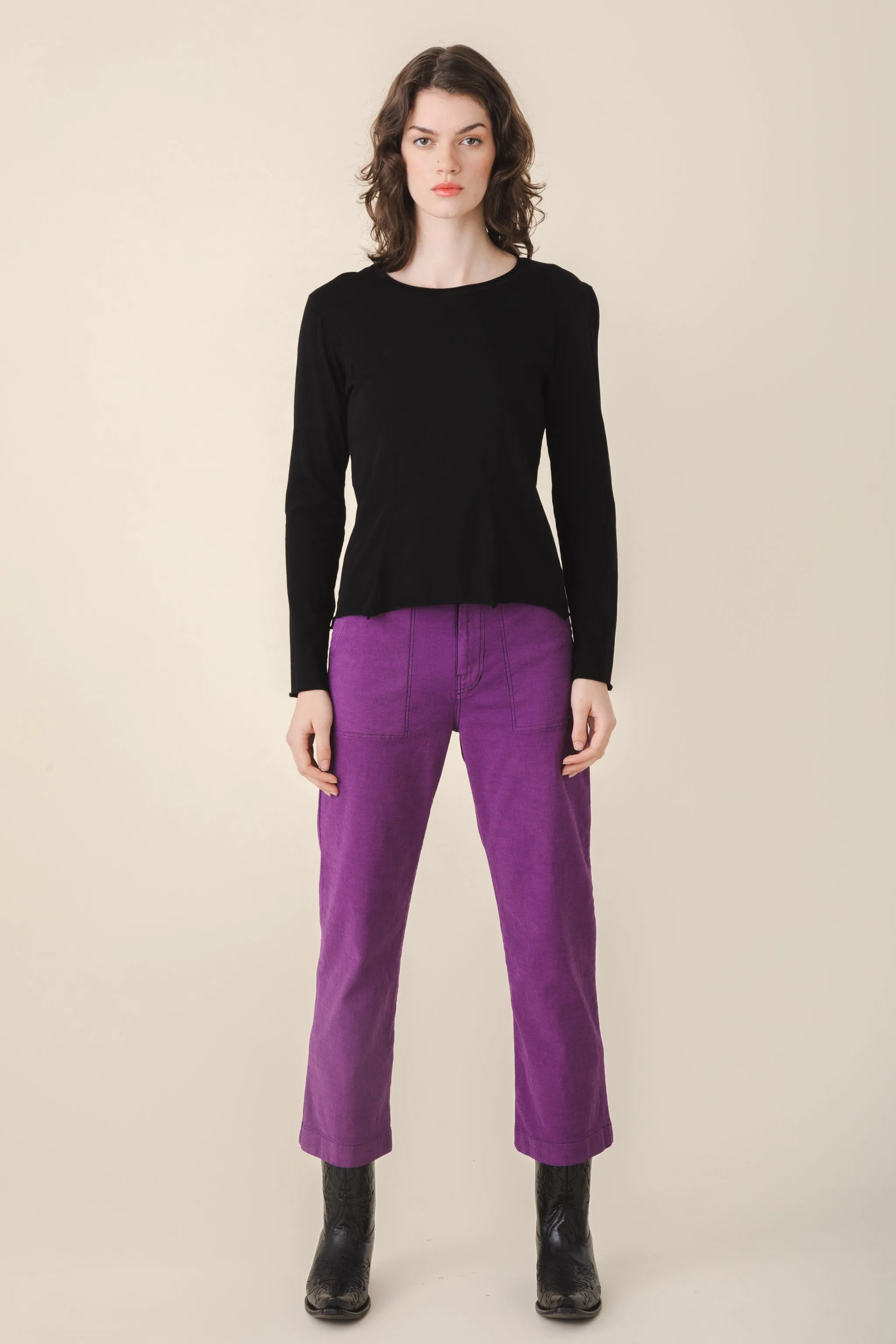 Denim Boiler Pant in Serum