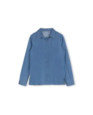 Denim Button Down Blouse