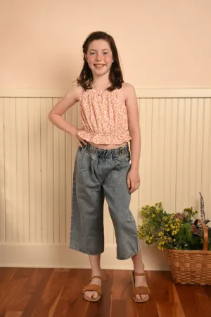 Denim Cropped Pants