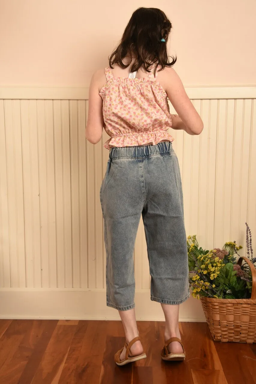 Denim Cropped Pants