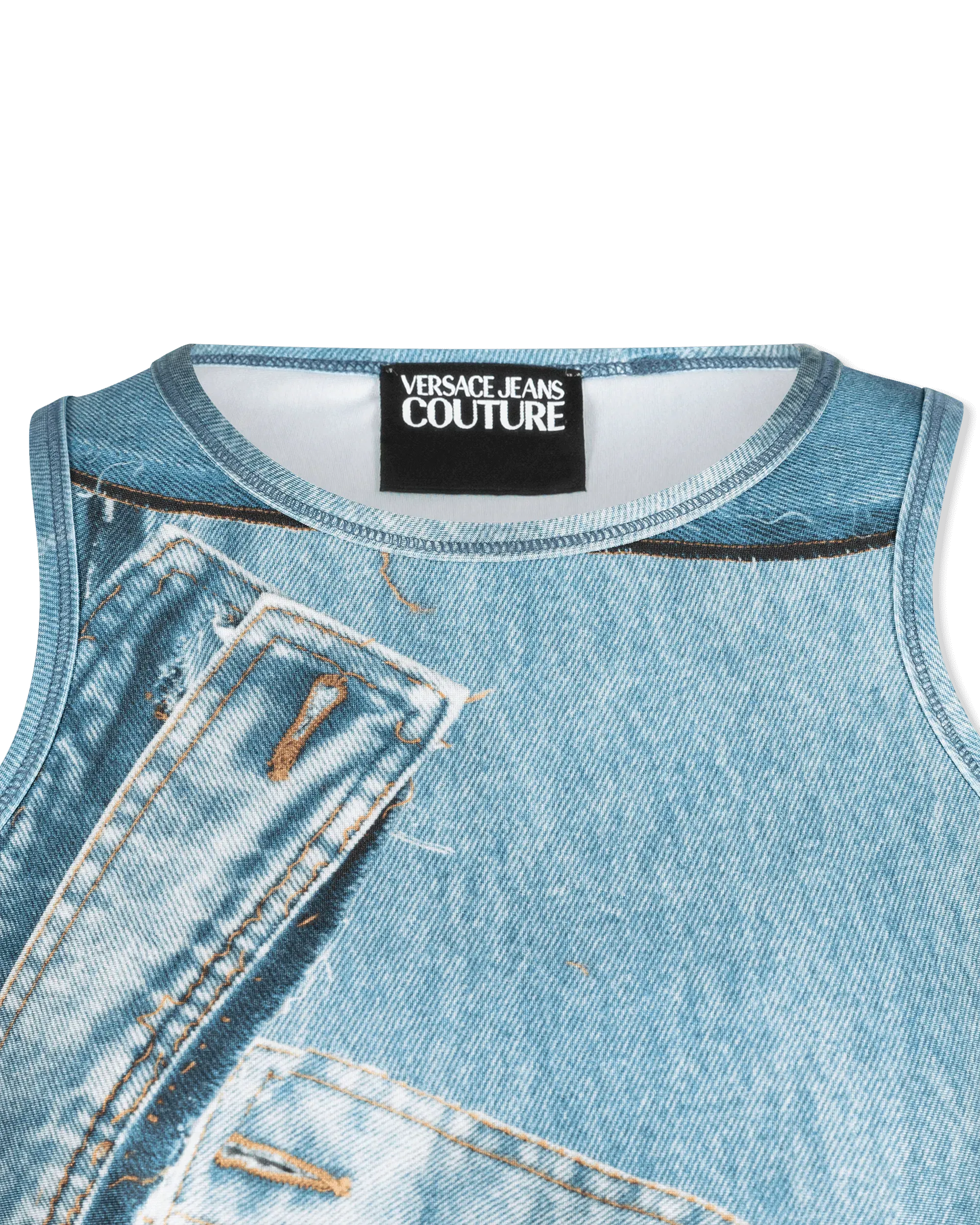 Denim Patchwork Crop Top