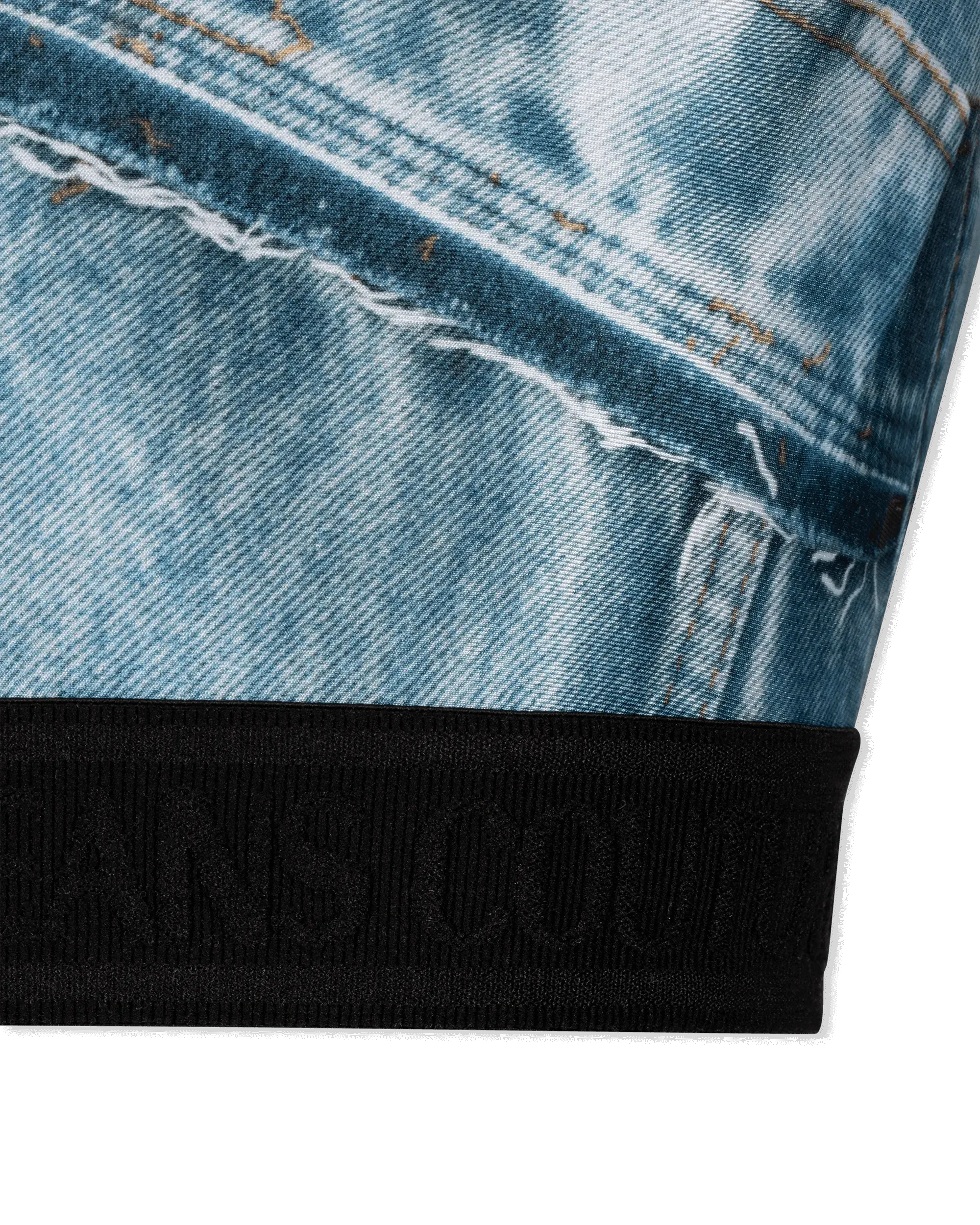 Denim Patchwork Crop Top