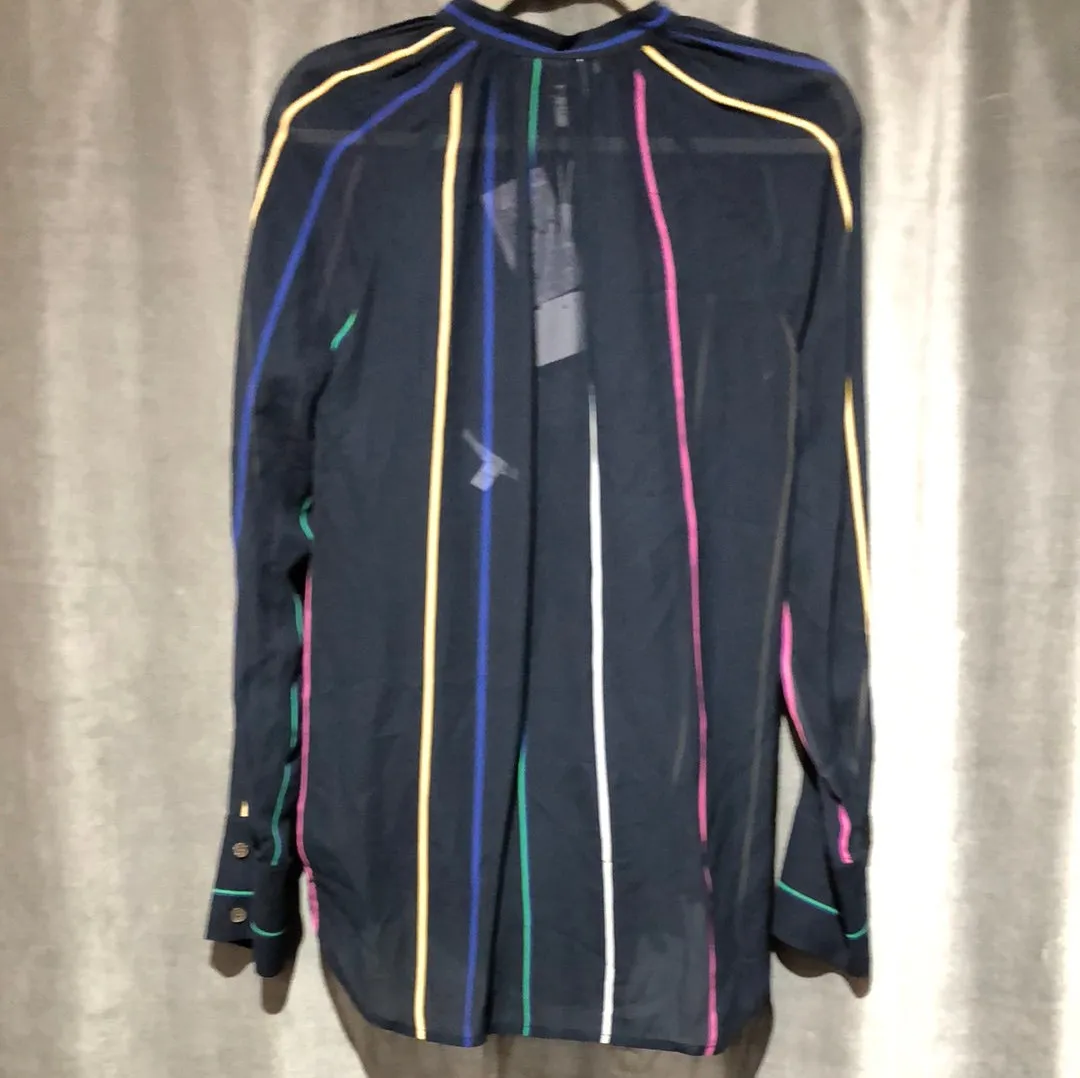 DEREK Lam 10 Crosby Striped Sheer Button Down