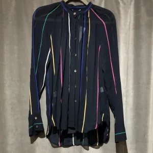 DEREK Lam 10 Crosby Striped Sheer Button Down