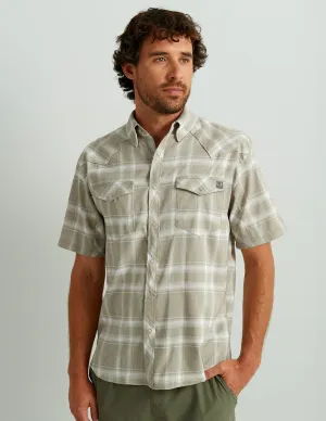 Diamond Back Plaid Short Sleeve Button-Down