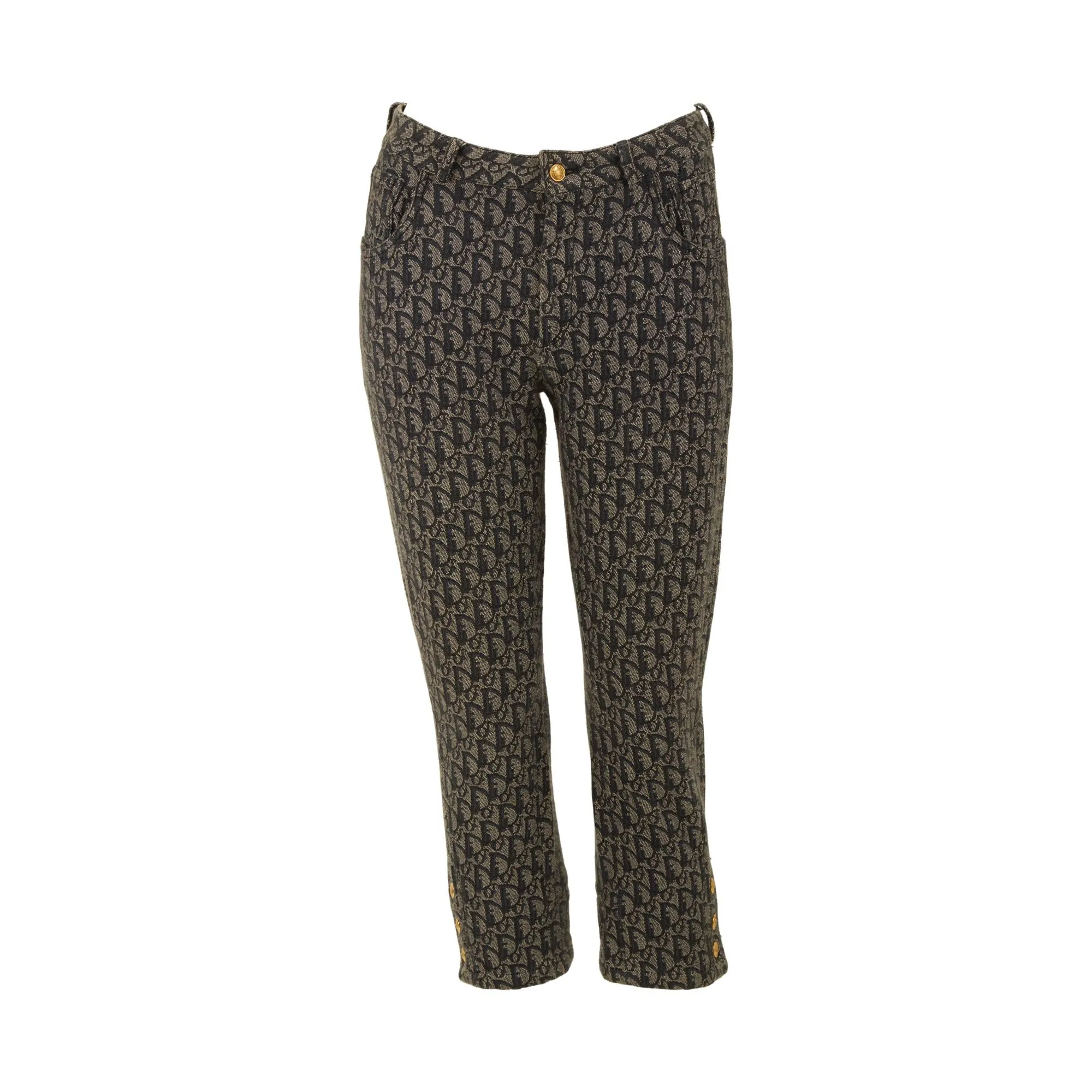 Dior Navy Monogram Cropped Pants