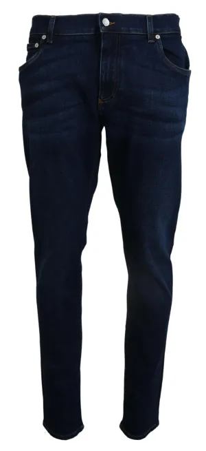Dolce & Gabbana Elegant Slim Fit Dark Blue Denim Jeans