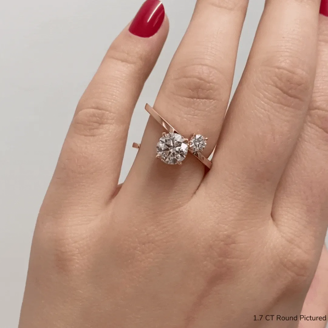 Double Brilliant Slant Ring