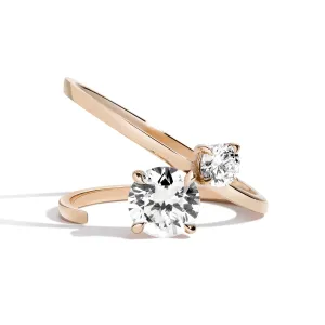 Double Brilliant Slant Ring