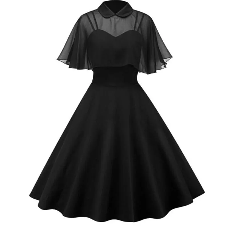 Dress Women 2020 Elegant Vintage Gothic Spaghetti Strap Dress   Clock Two Piece Summer Party Dresses High Waist Vestidos