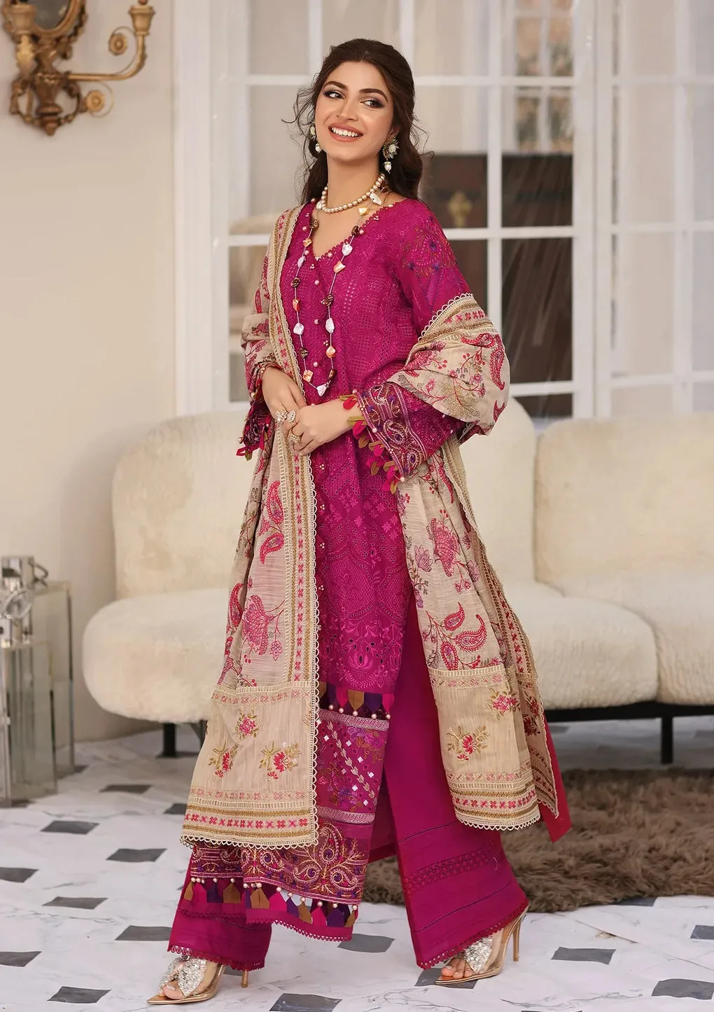 ELAF | FESTIVE CHIKAKARI 2023 | ELC-11 HOT PINK