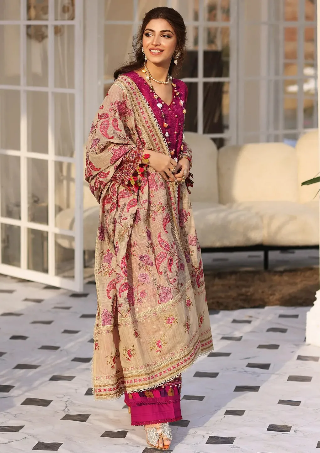 ELAF | FESTIVE CHIKAKARI 2023 | ELC-11 HOT PINK