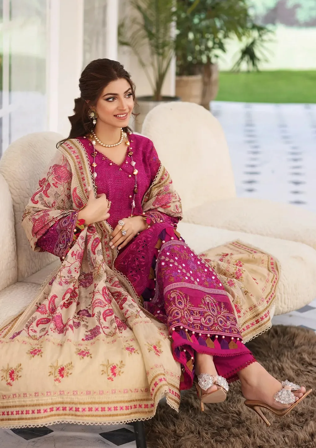 ELAF | FESTIVE CHIKAKARI 2023 | ELC-11 HOT PINK