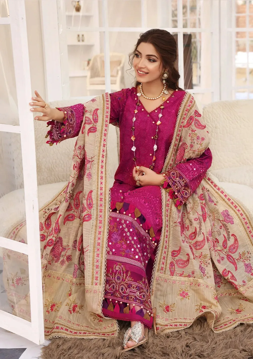 ELAF | FESTIVE CHIKAKARI 2023 | ELC-11 HOT PINK