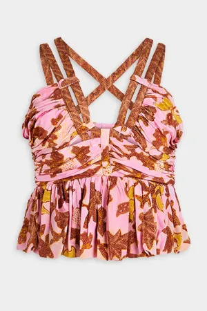 Eliana Tank Top in Hibiscus