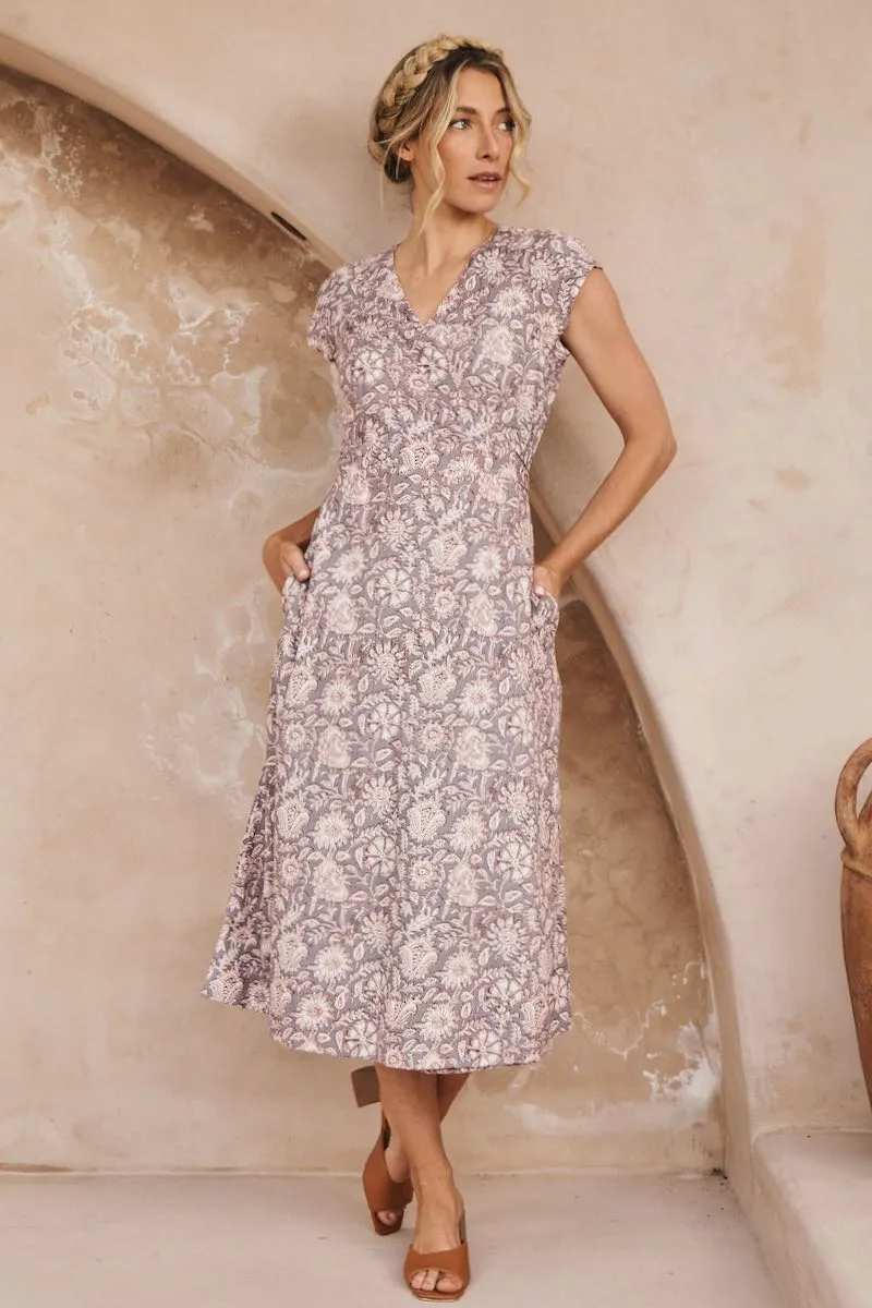 Ellie Wrap Dress - Viola