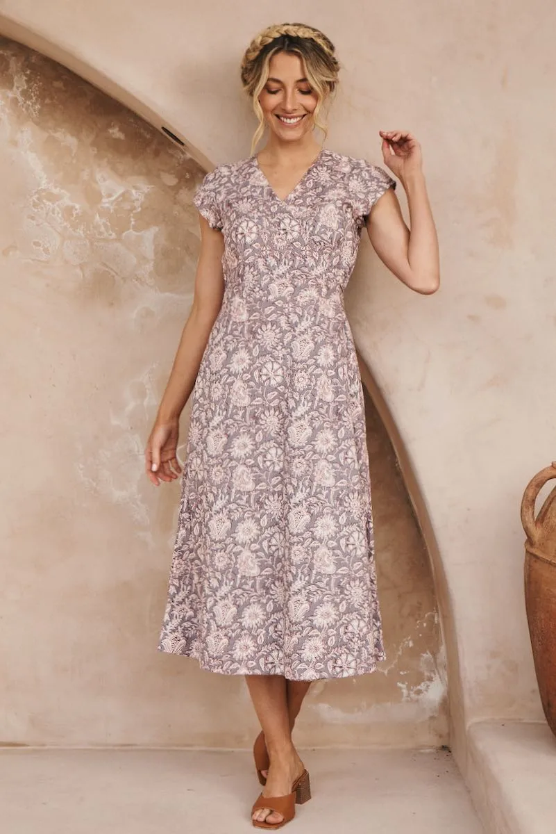 Ellie Wrap Dress - Viola