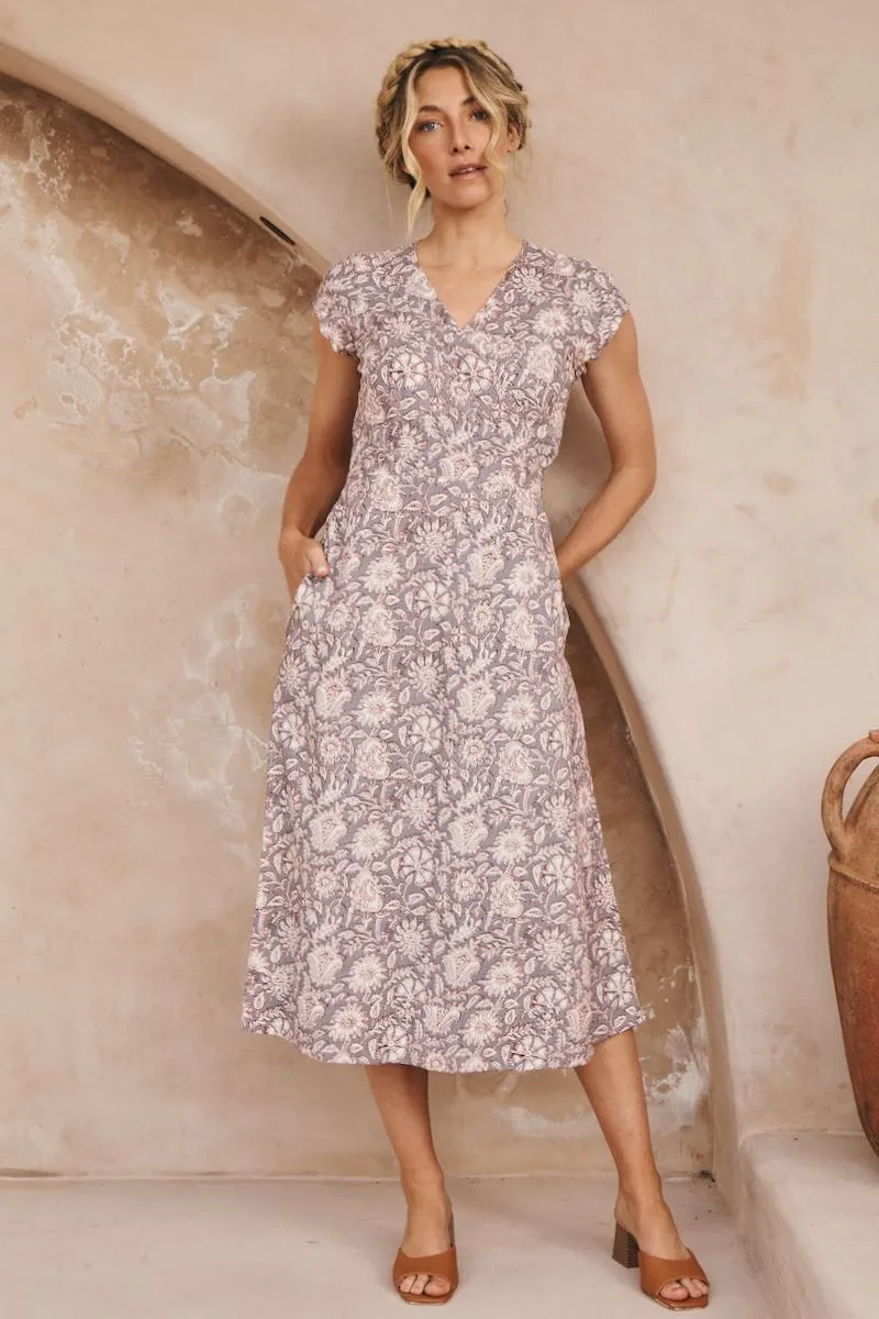 Ellie Wrap Dress - Viola