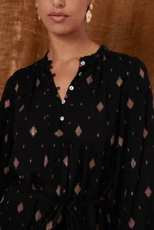 Embroidered Midi Dress