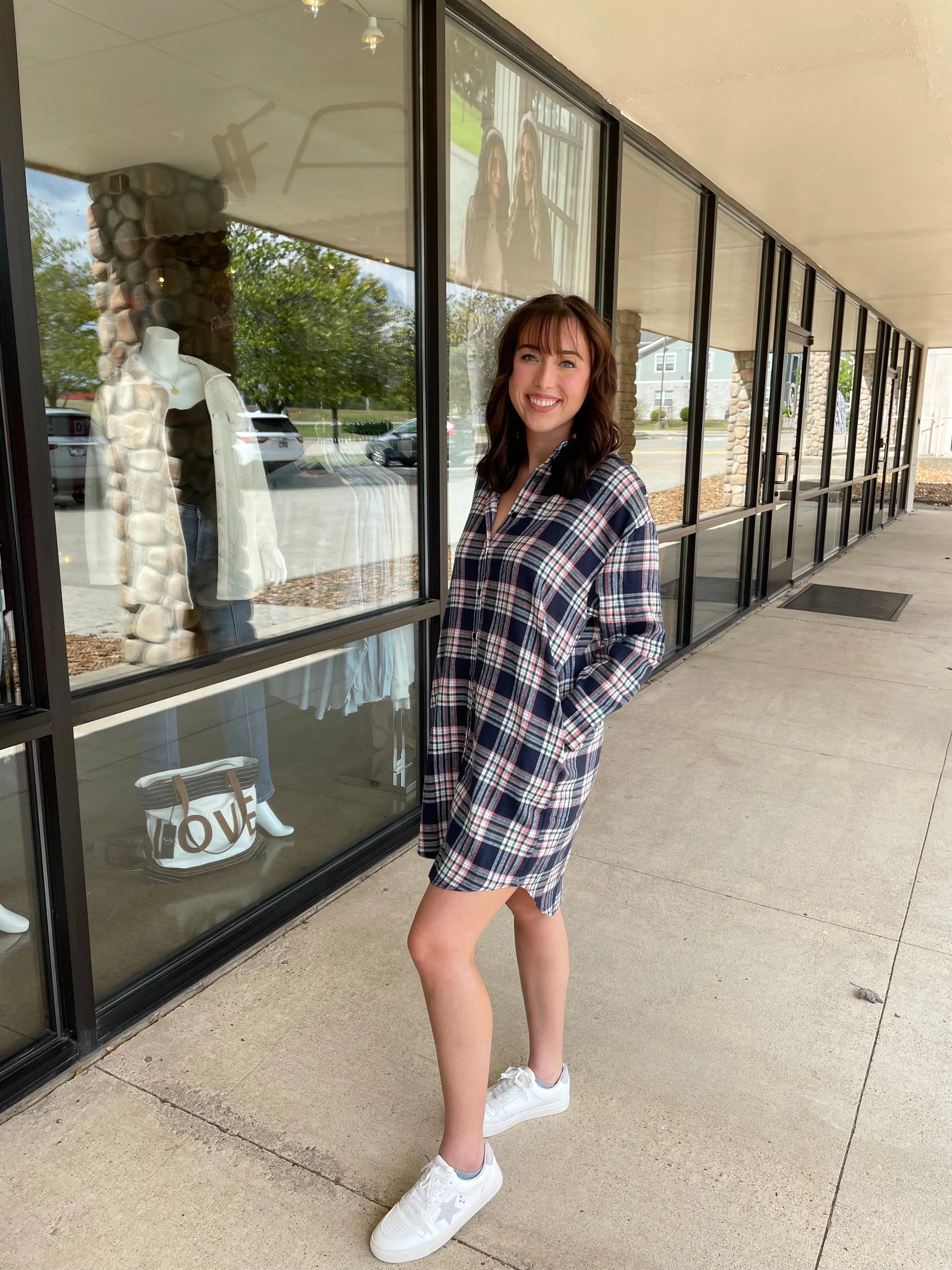 Flannel Shirt Dress