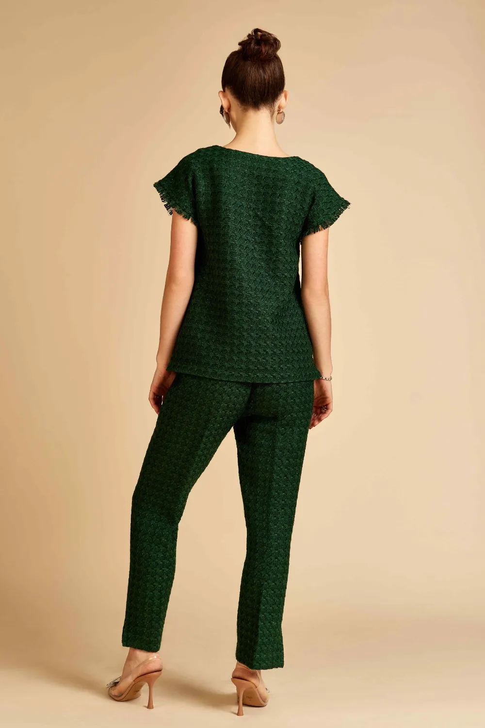 Forest Finesse Tweed Top