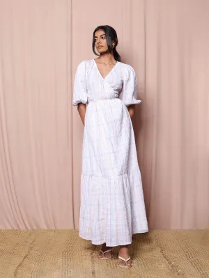 Front Mock Wrap Maxi Dress
