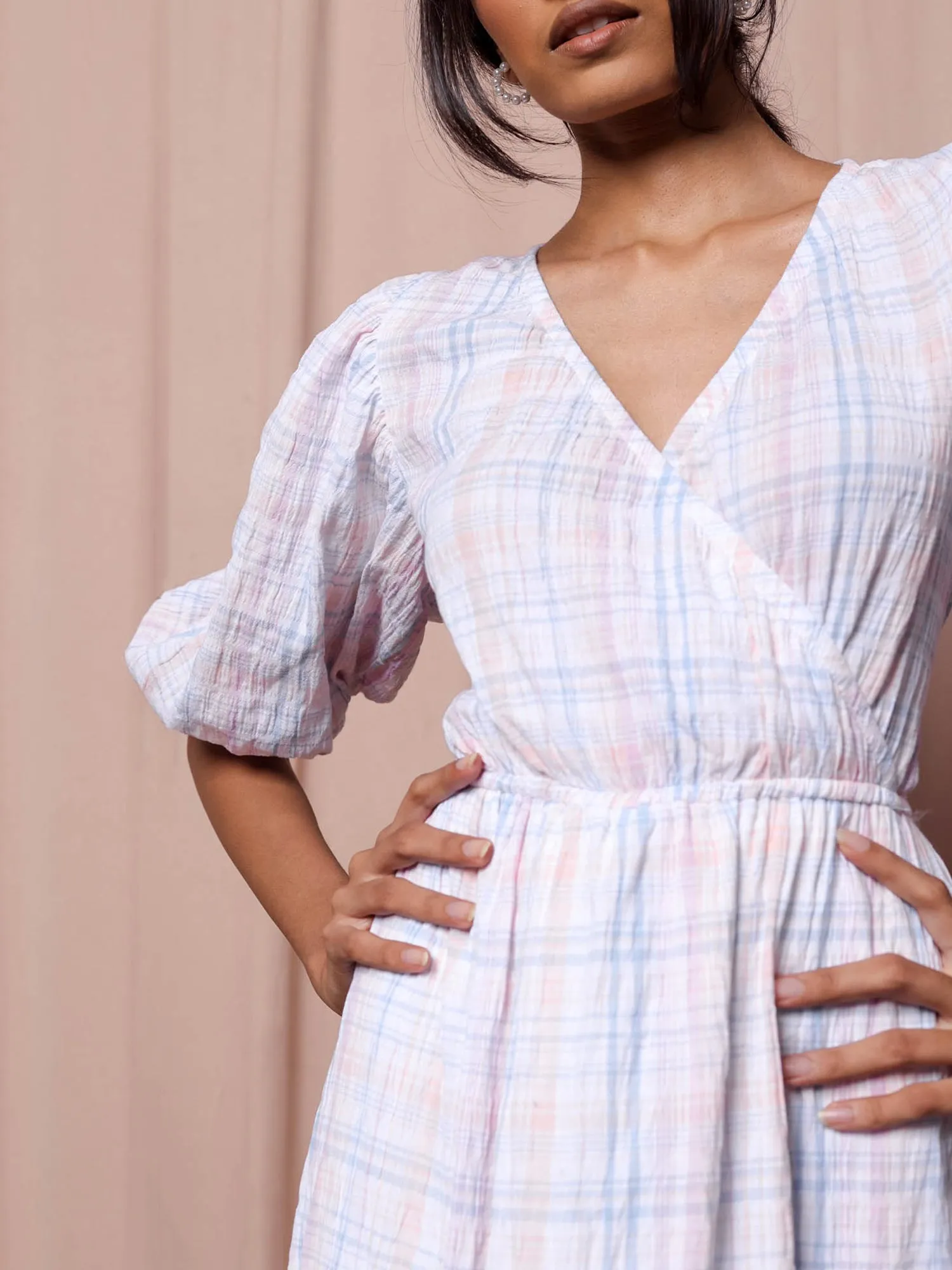 Front Mock Wrap Maxi Dress