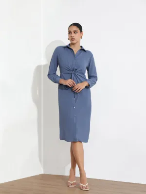 Front Tieup Shirt Dress