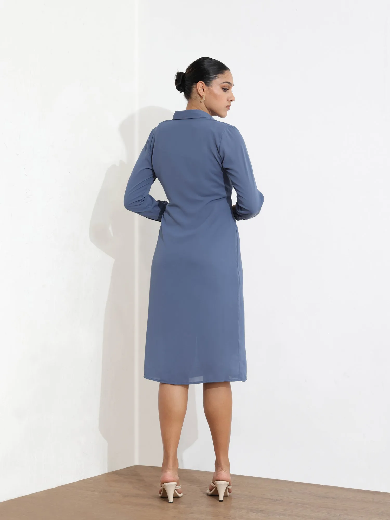 Front Tieup Shirt Dress