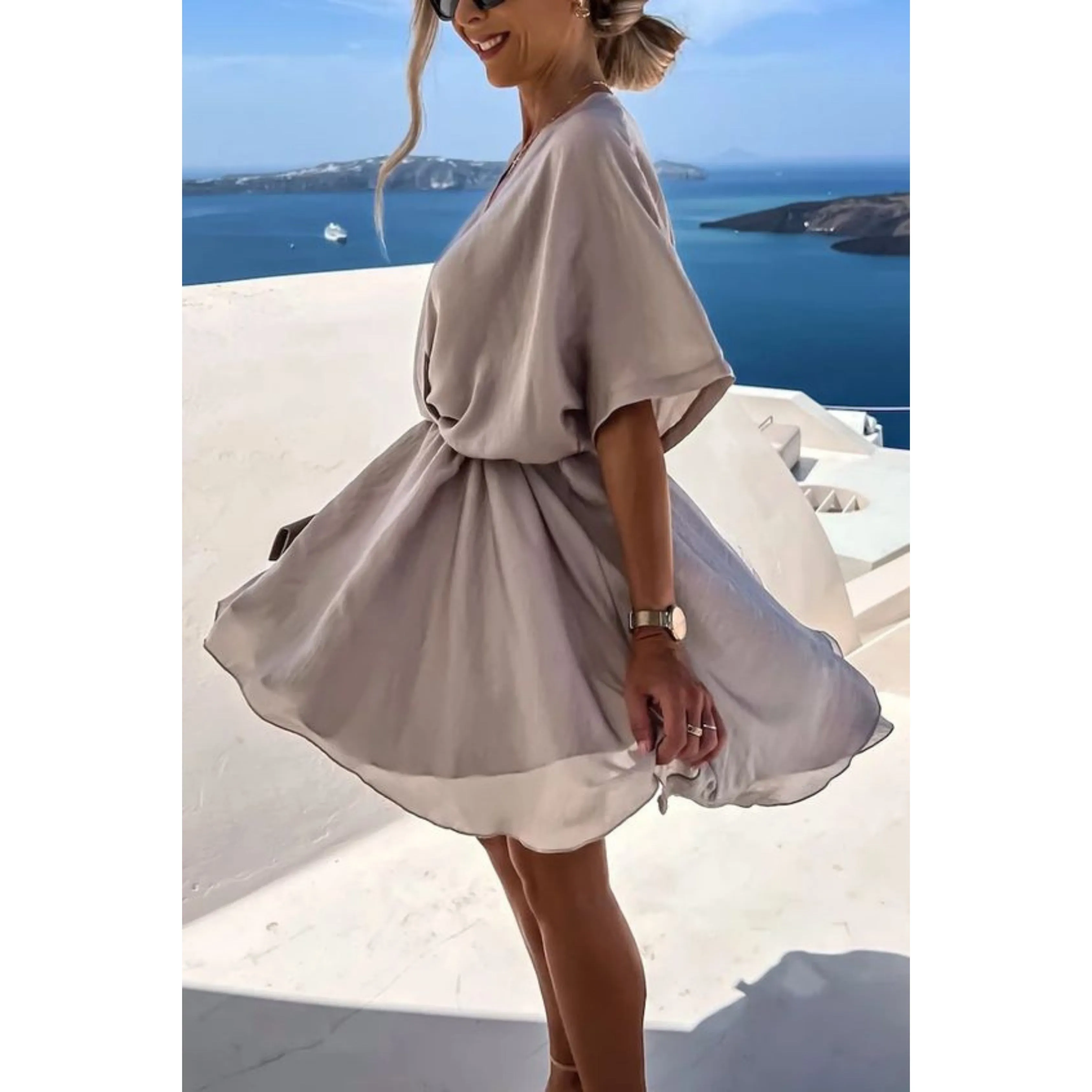Gabriela® | Women's wrap dress V-neck mini