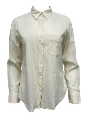 GANT RUGGER Women's Cream Selvage Madras Shirt 432500 Size Small